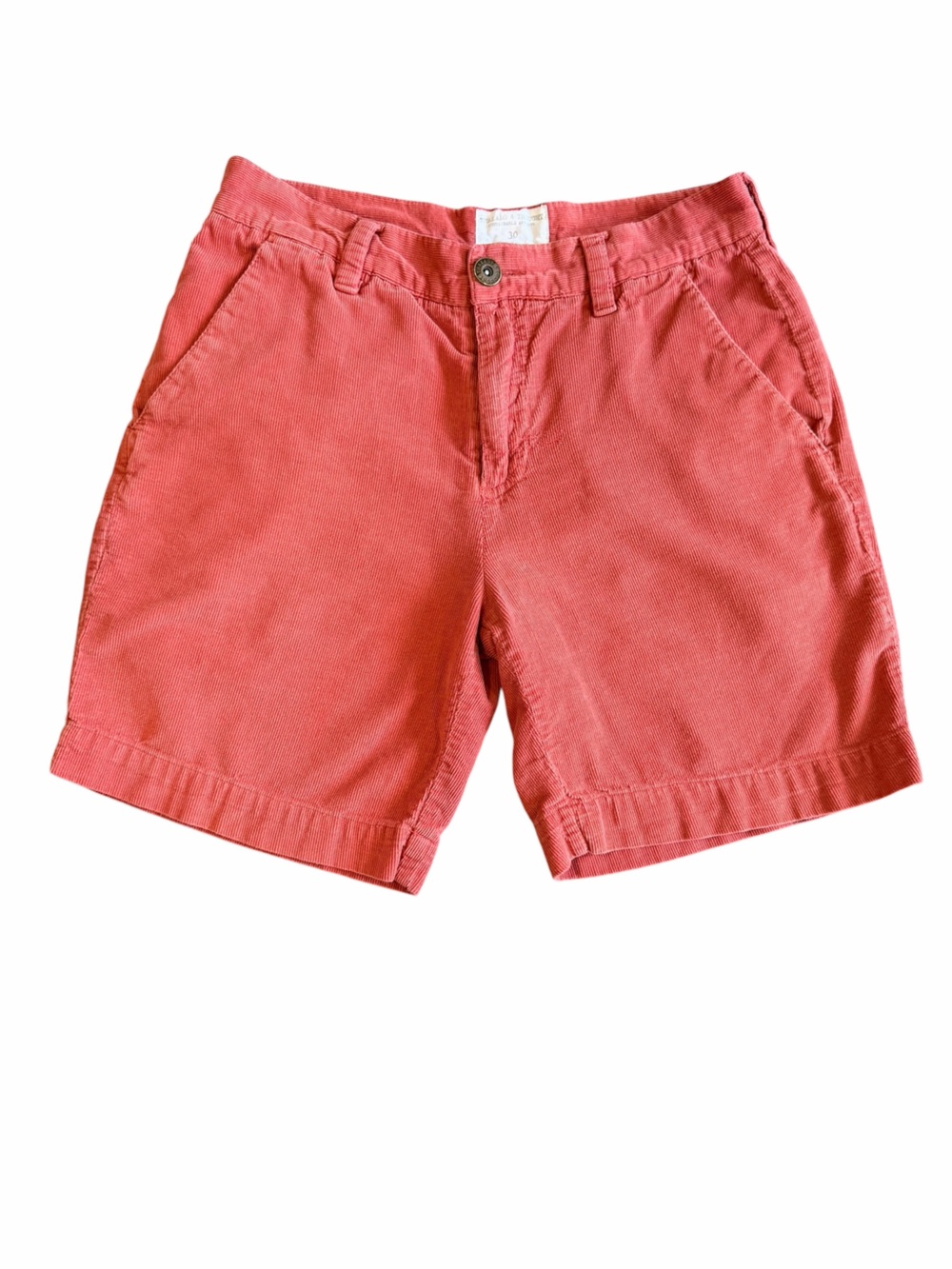 Threads 4 Thought Corduroy Shorts Coral Orange‎ Size 30